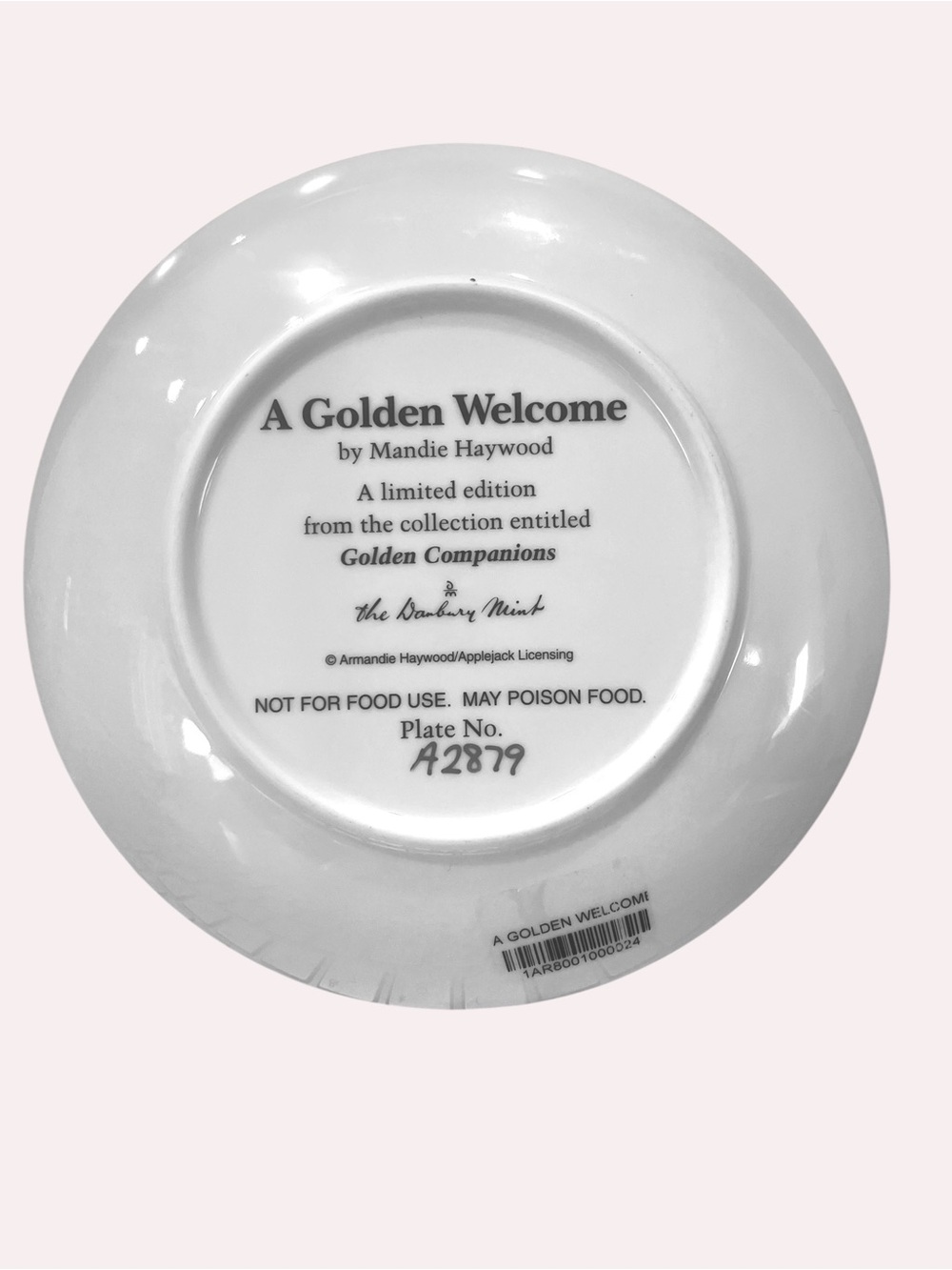 Danbury Mint Golden Retriever Collector Plate by Mandie Haywood - Picture 2 of 2
